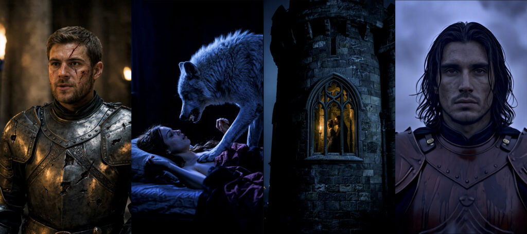 Novela Vertical em IA Sangue nas Sombras